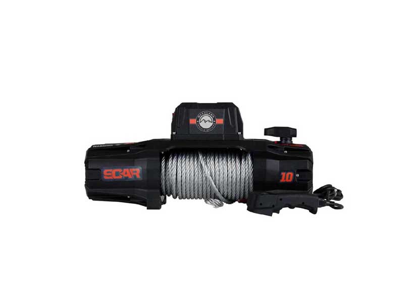 Overland Vehicle Systems 19089901 SCAR 10 10,000 lb. Winch With Steel Cable and Wireless Remote