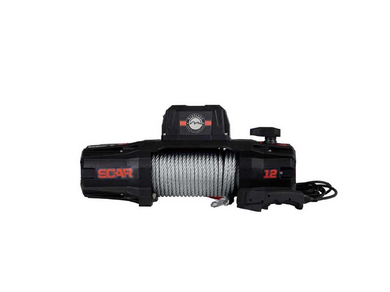 Overland Vehicle Systems 19119901 SCAR 12 12,000 lb. Winch With Steel Cable and Wireless Remote