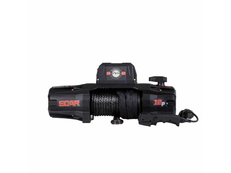 Overland Vehicle Systems 19129901 SCAR 12P 12,000 lb. Winch With Synthetic Rope and Wireless Remote