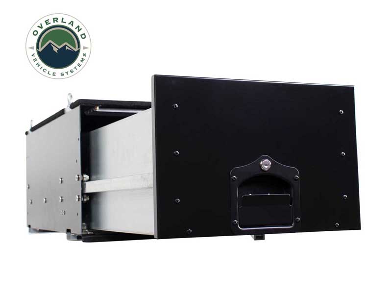 Overland Vehicle Systems 21010301 Camping Storage Box Cargo Box With Slide Out Drawer