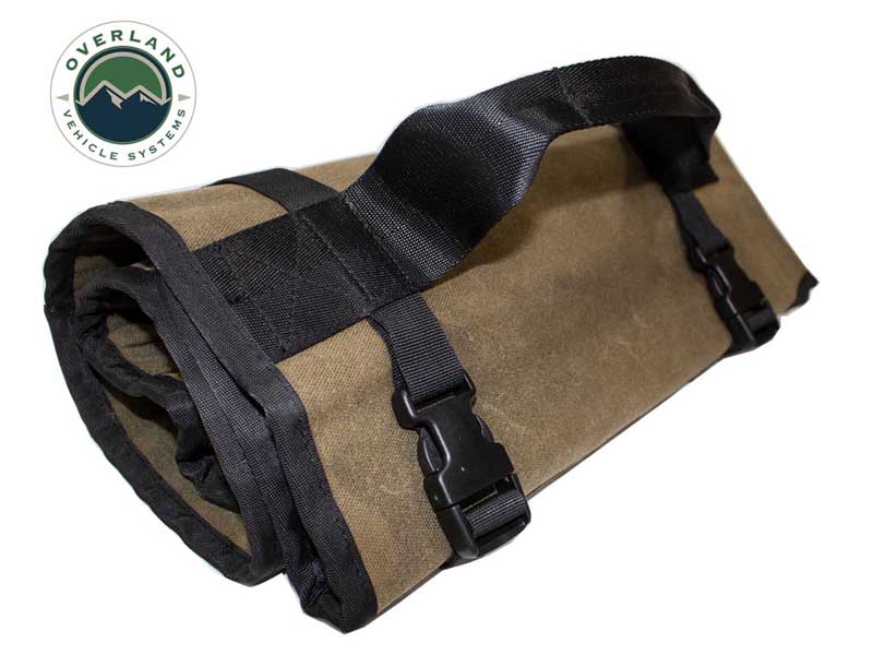 Overland Vehicle Systems 21079941 Rolled General Tool Storage Bag Waxed Canvas