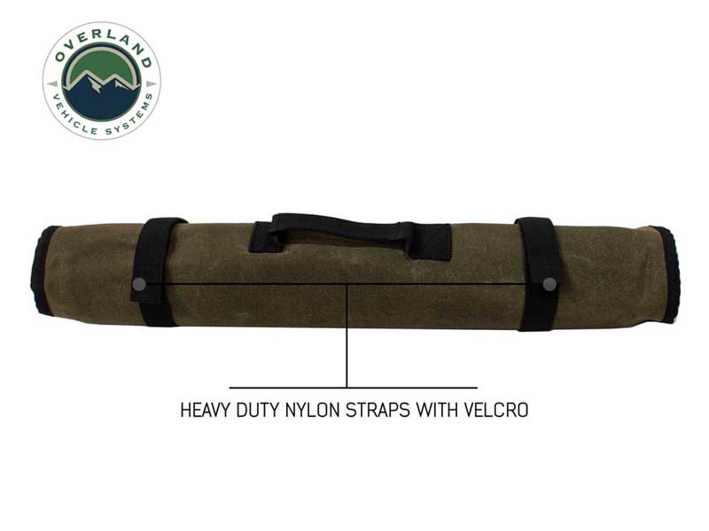 Overland Vehicle Systems 21089941 Rolled Socket Organizer Storage Bag #16 Waxed Canvas