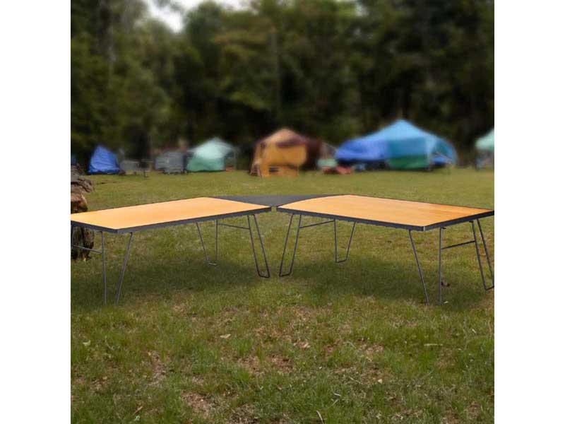 Overland Vehicle Systems 30100030 Kick It Camp Table Wood Base & Storage Bag