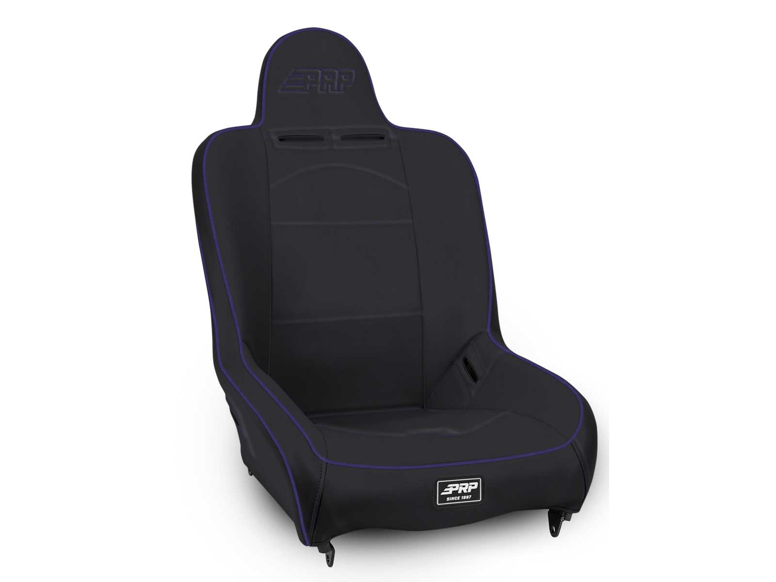 PRP Seats A100110-201-M Premier High Back Suspension Seat Black and Purple Vinyl