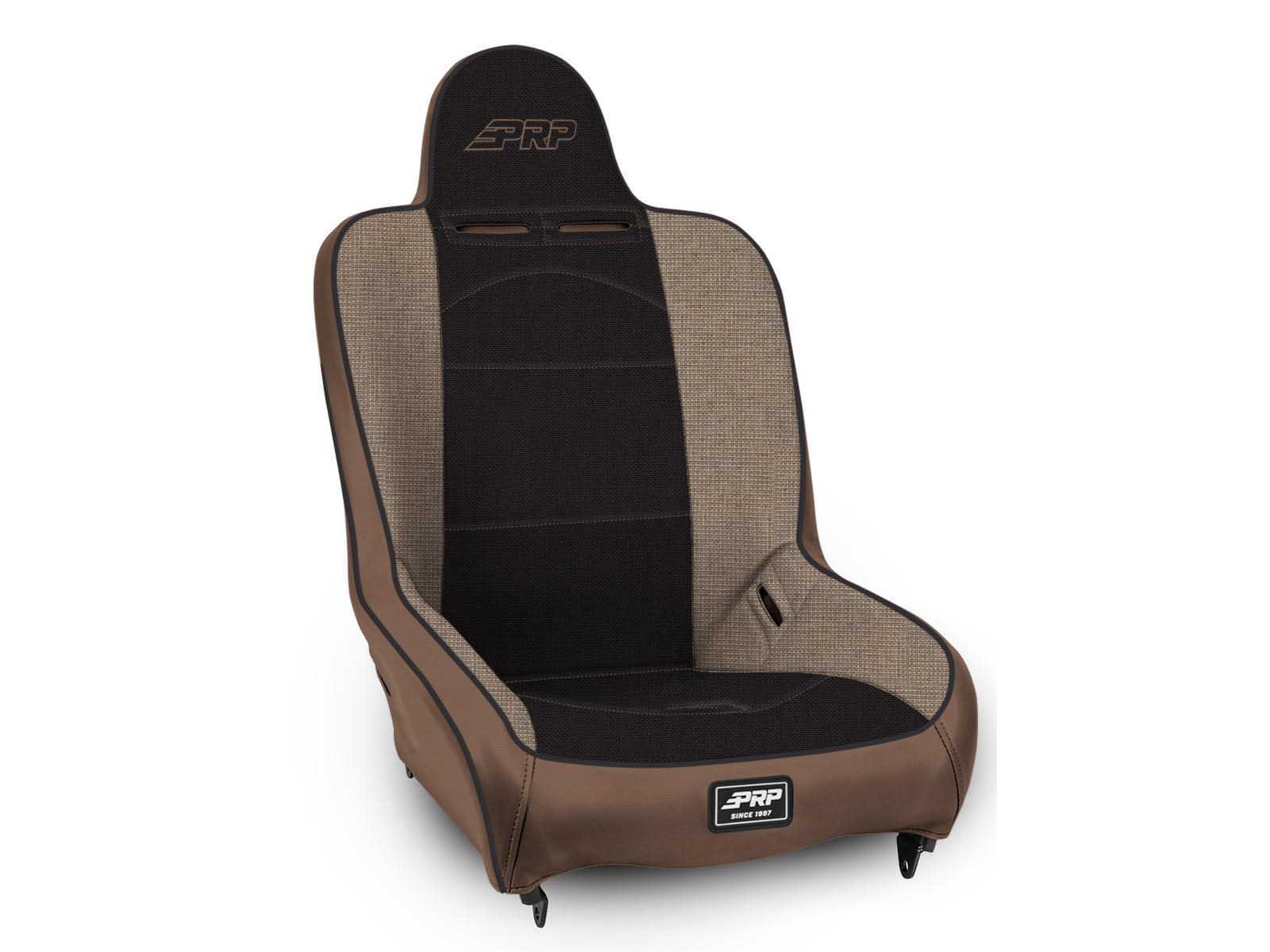 PRP Seats A100110-64 Premier High Back Suspension Seat Tan and Black Tweed