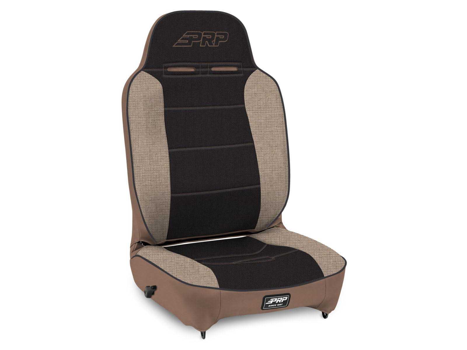 PRP Seats A13011044-64 Enduro High Back Reclining Suspension Seat Driver Side Tan and Black