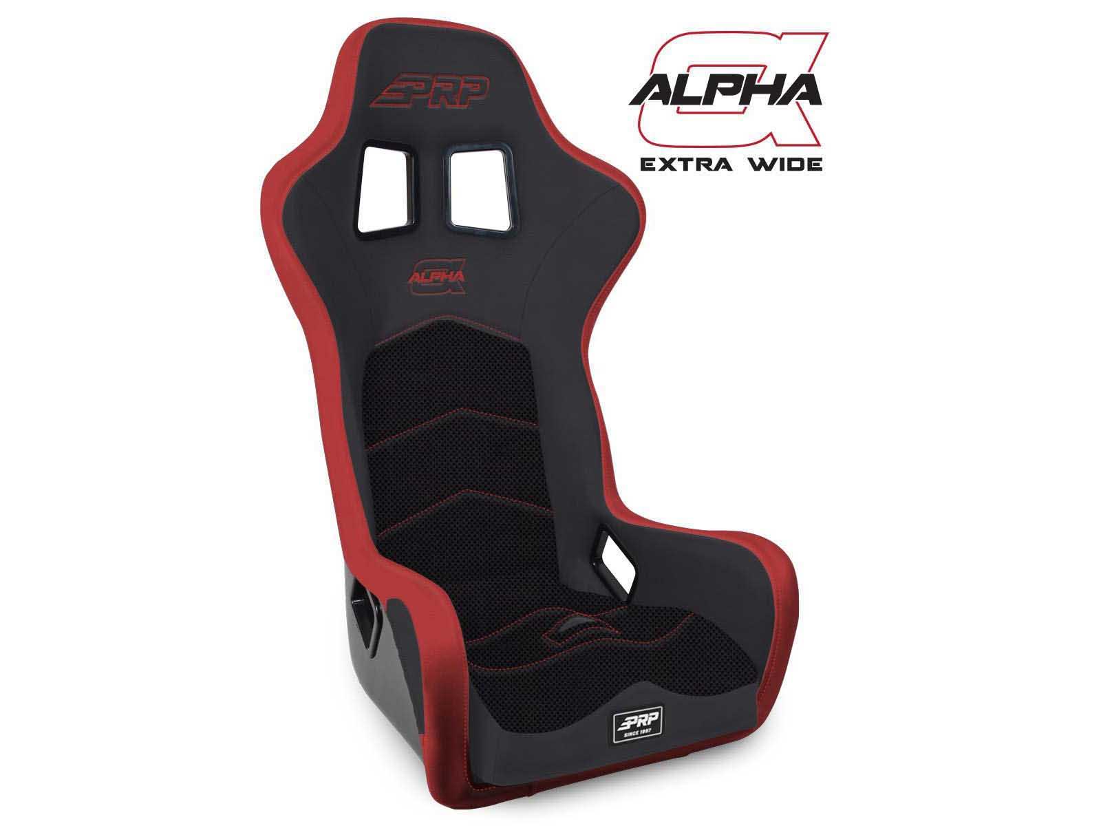 PRP Seats A3902-204 Alpha Composite Seat Extra Wide Black and Red