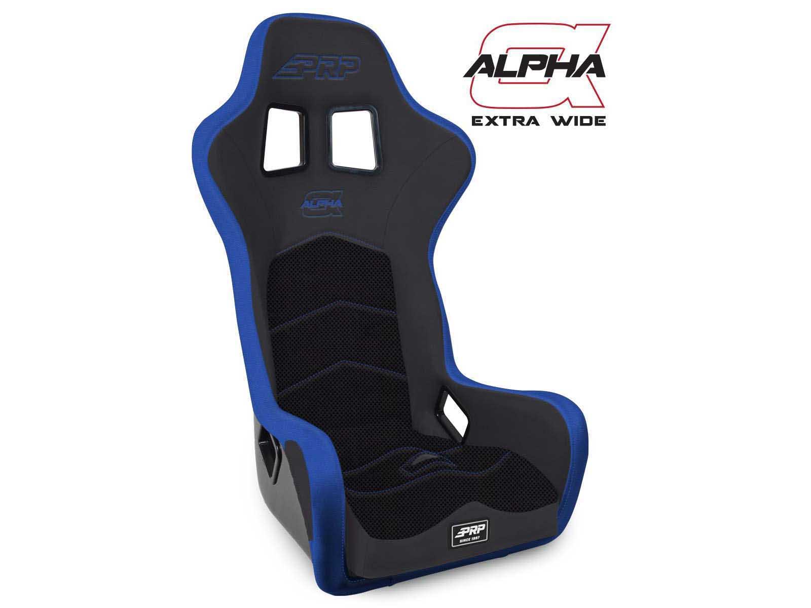 PRP Seats A3902-V Alpha Composite Seat Extra Wide Black and Blue