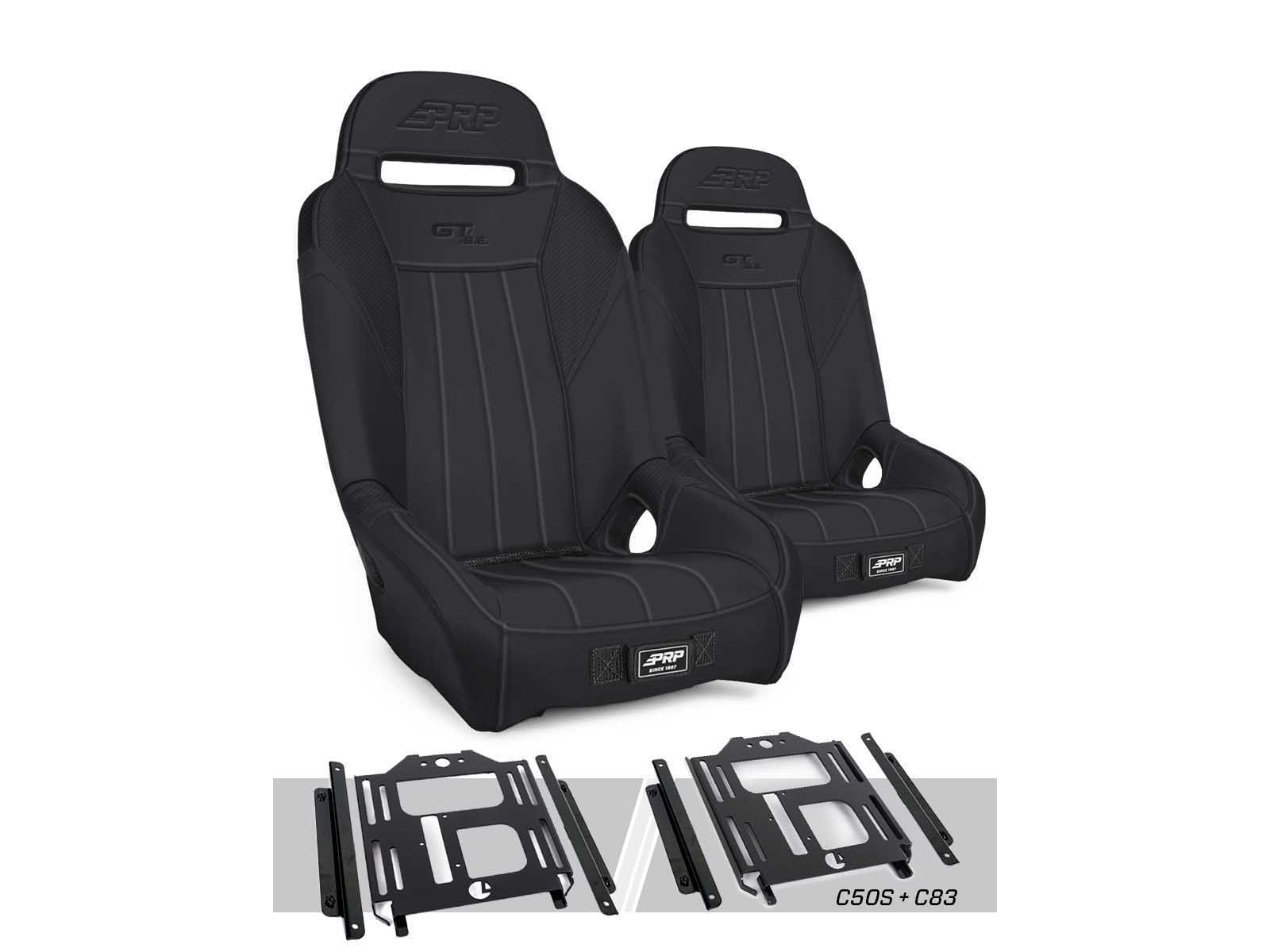 PRP Seats A5701-PORXP-C50S-201 GT/S.E. Suspension Seats Kit for Polaris RZR 570 800 900 Pair Black
