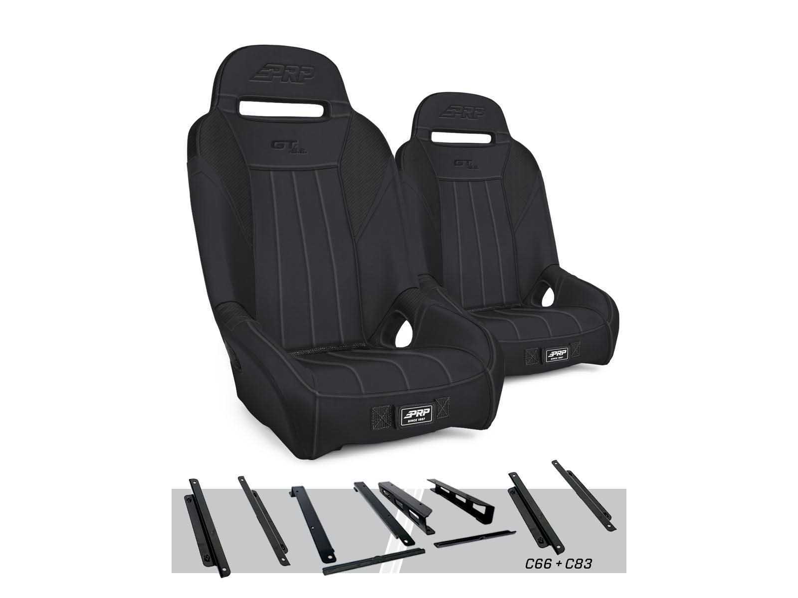 PRP Seats A5701-PORXP-C66-201 GT/S.E. Suspension Seats Kit for Honda Talon Pair Black