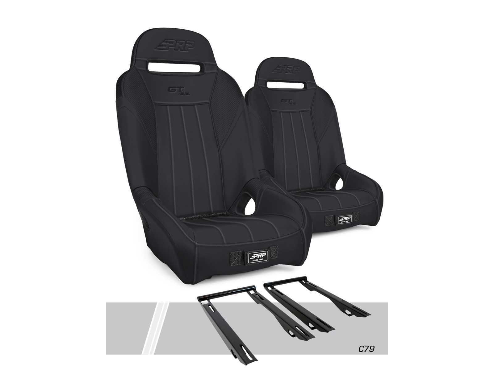 PRP Seats A5701-PORXP-C79-201 GT/S.E. Suspension Seats Kit for Polaris, Pair Black