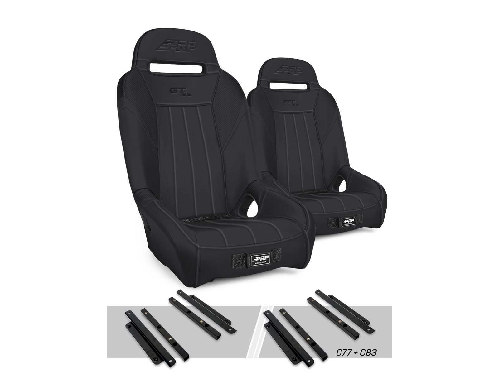 PRP Seats A5701-PORXP-C83-201 GT/S.E. Suspension Seats Kit for Polaris, Pair,  Black