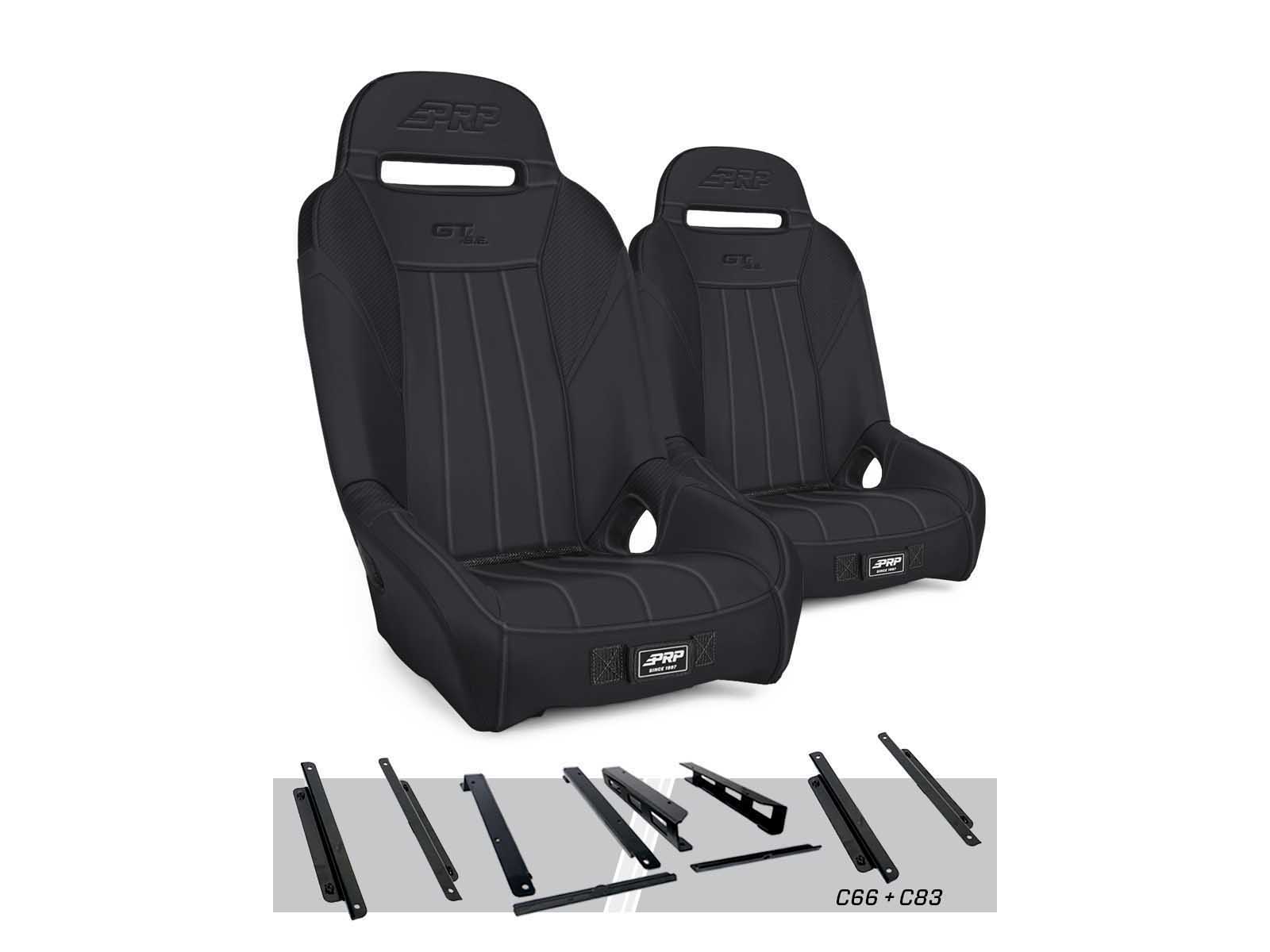 PRP Seats A5701-PORXP-C86-201 GT/S.E. Suspension Seats Kit for Can-Am Maverick X3 Pair Black