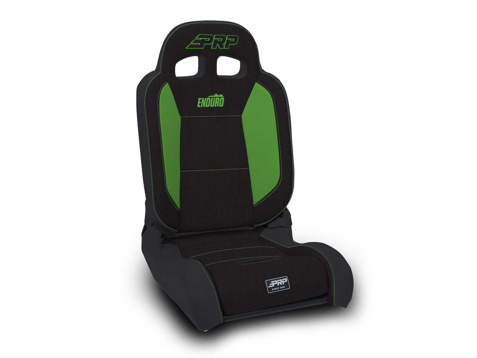 PRP Seats A8701044-50-W EnduroDaily Reclining Suspension Seat Black and Green Tweed Driver
