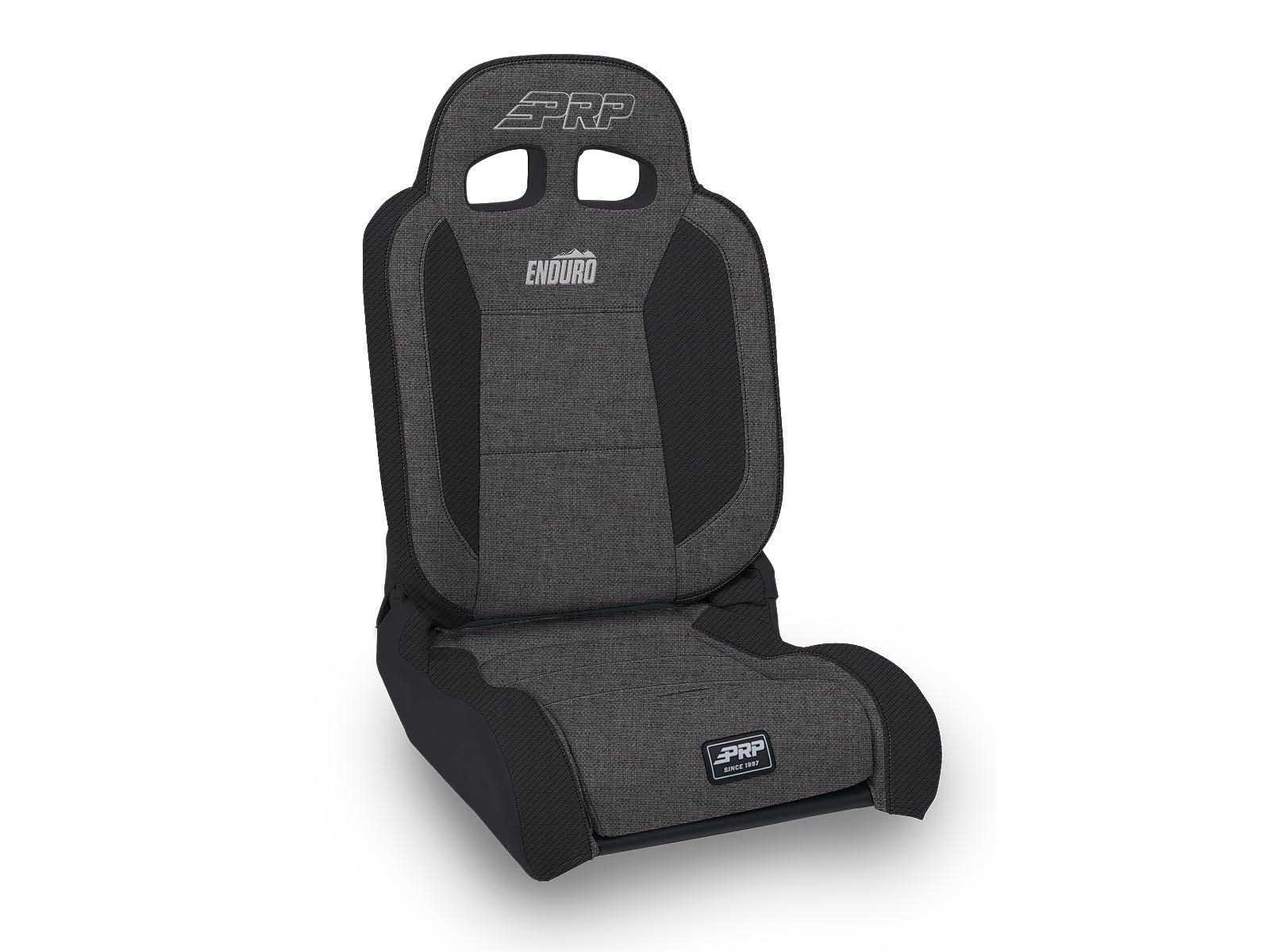 PRP Seats A8701044-54 EnduroDaily Reclining Suspension Seat Black and Gray Tweed Driver