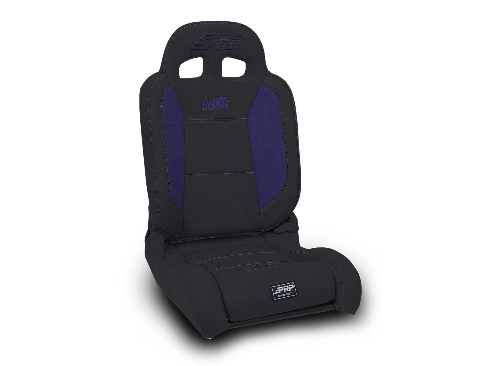 PRP Seats A8701045-201-M EnduroDaily Reclining Suspension Seat Black and Purple Vinyl Passenger