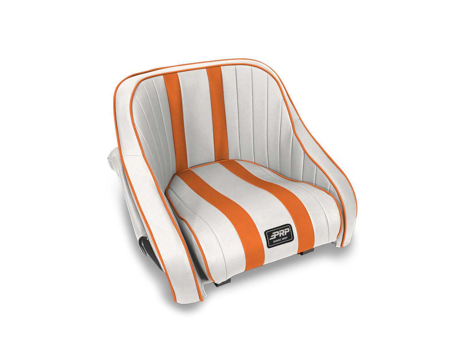 PRP Seats AB21501P-207 Hydro Lite Retro Boat Seat with Side Pockets, Orange