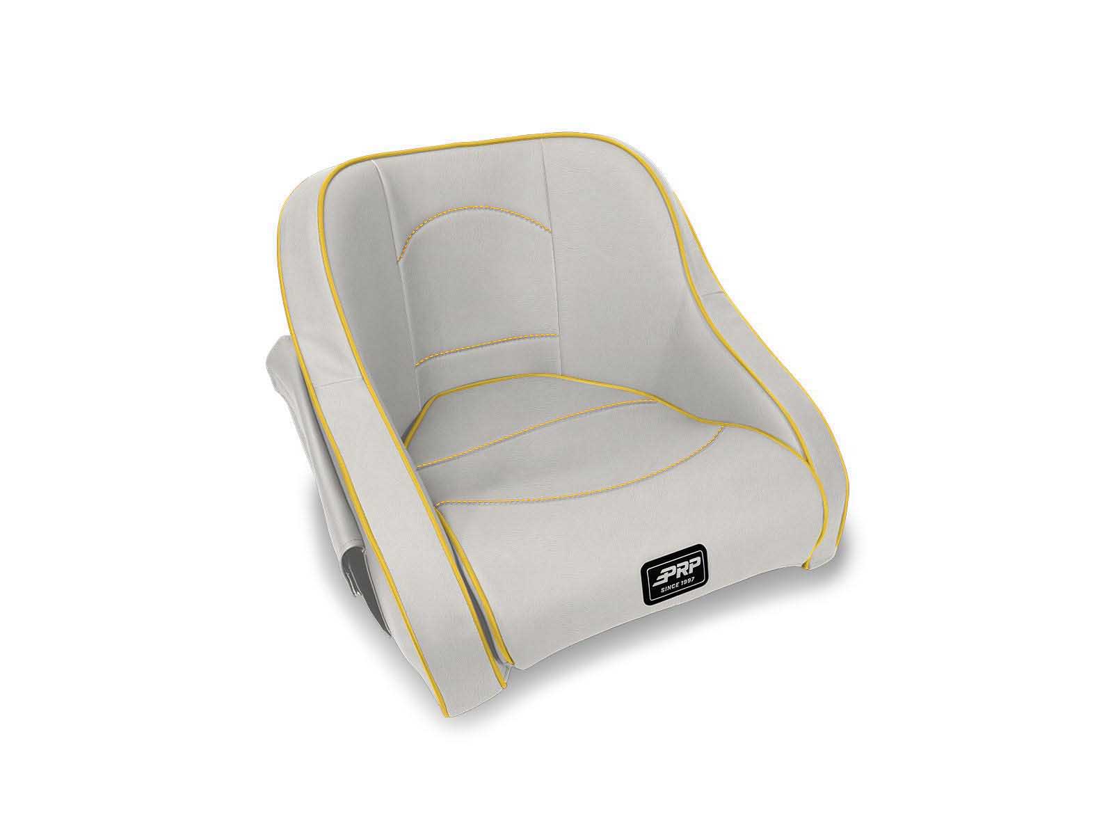 PRP Seats AB21601P-205 Hydro Lite Classic Boat Seat with Side Pockets, Yellow
