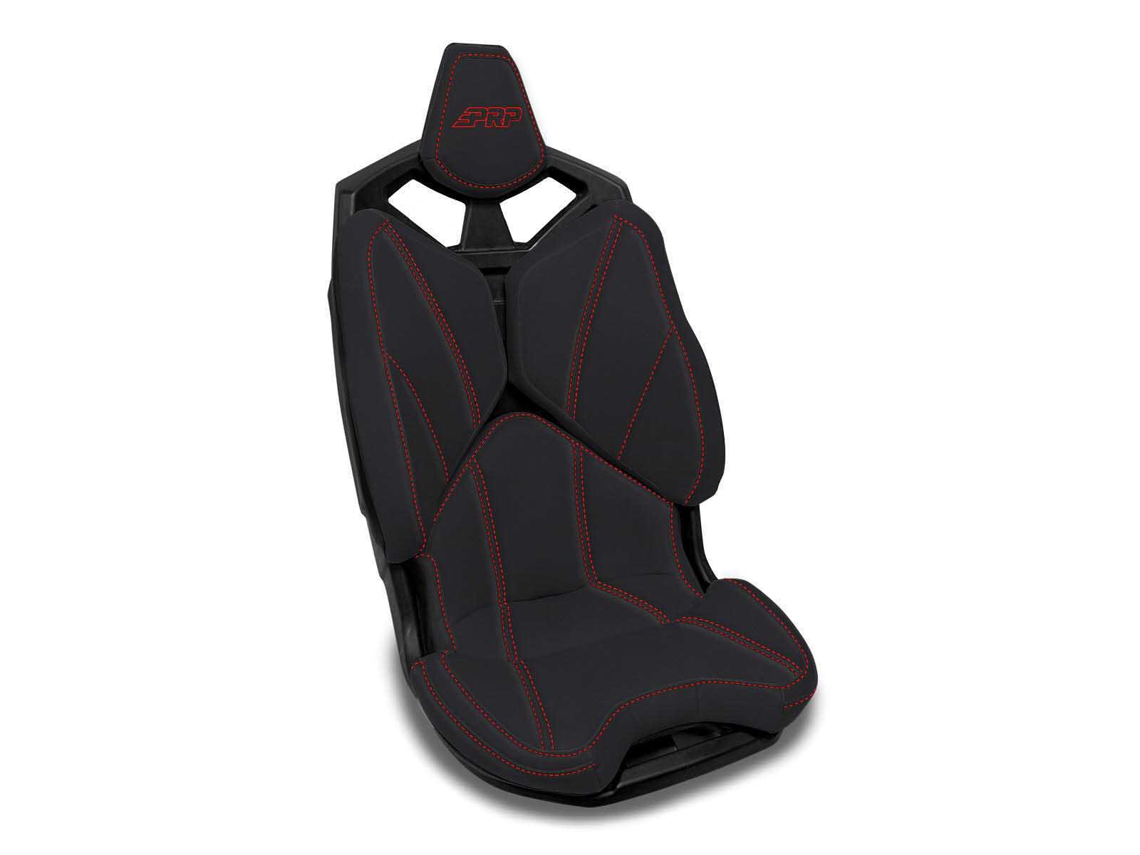 PRP Seats B003-01 Front Seat Covers for 2020-2024 Polaris, Pair Black with Red Stitch