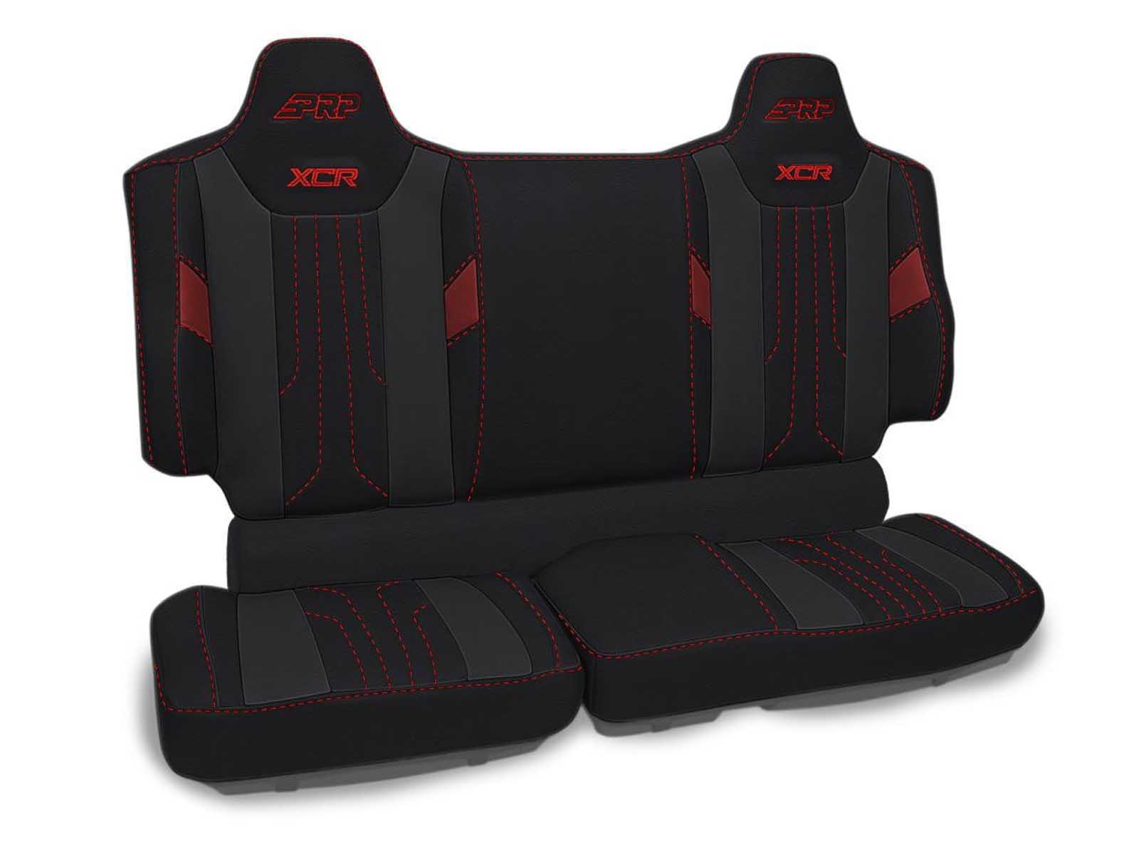 PRP Seats B006-204 XCR Rear Bench Seat Covers for Polaris XPEDITION Black and Red