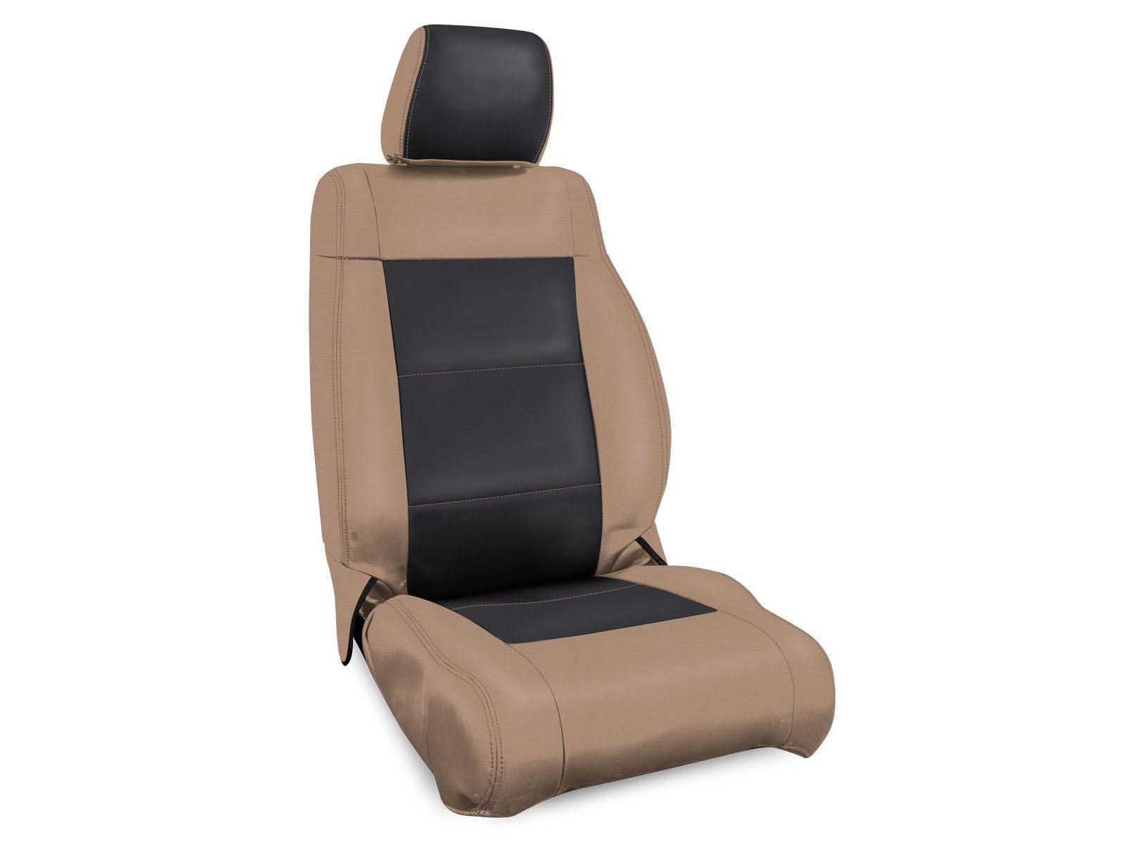 PRP Seats B022-04 Front Seat Covers for 13-18 Jeep Wrangler JK 2 Door or 4 Door Pair Black and Tan