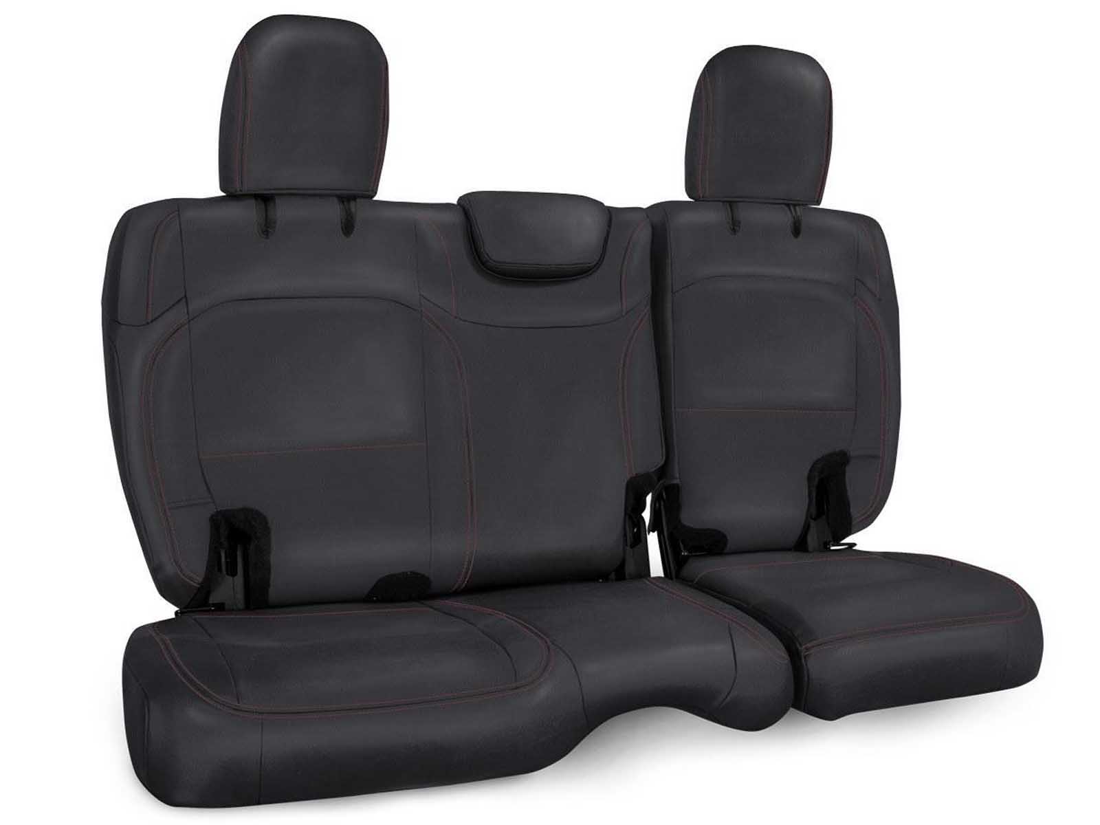 PRP Seats B041-01 Rear Bench Cover for Jeep Wrangler JL, 2 door Black with Red Stitching
