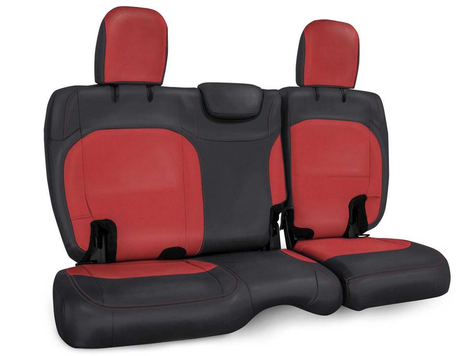 PRP Seats B041-05 Rear Bench Cover for Jeep Wrangler JL, 2 door Black and Red