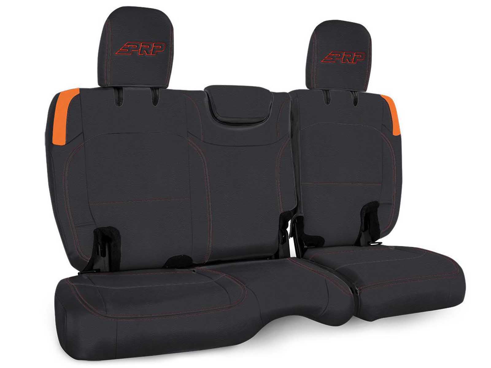 PRP Seats B041-07 Rear Bench Cover for Jeep Wrangler JL, 2 door Black and Orange