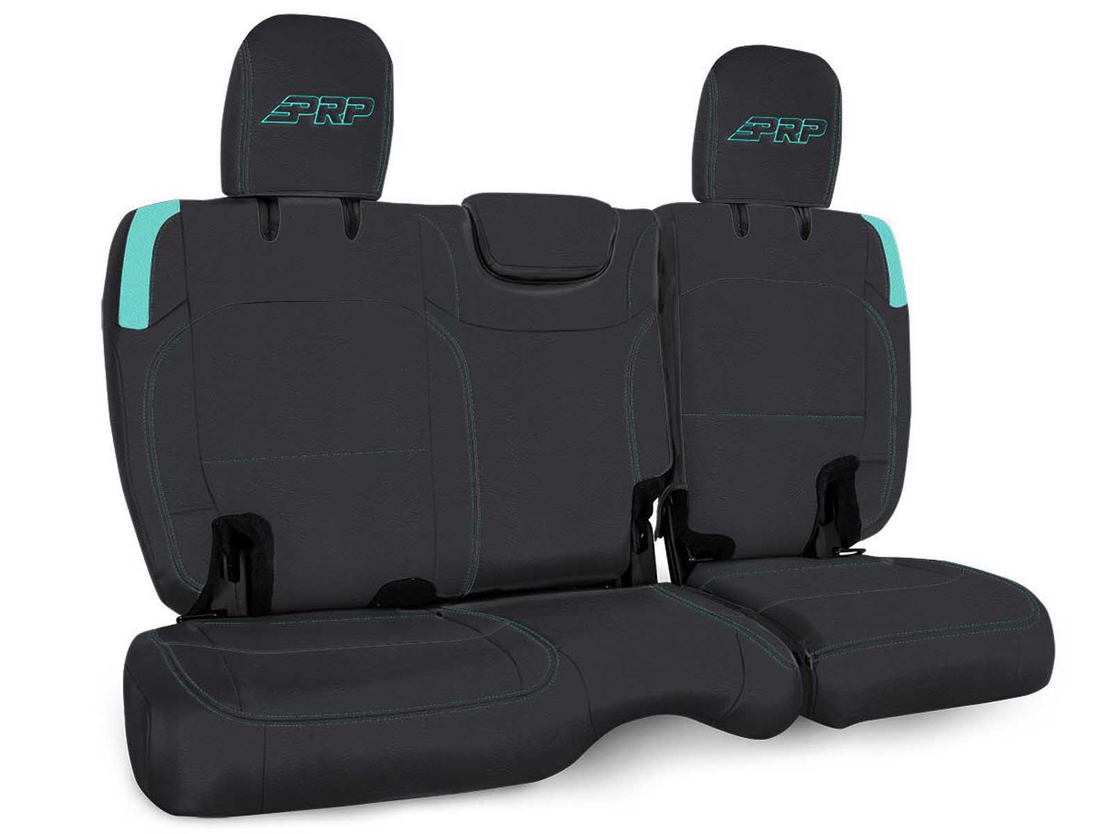 PRP Seats B043-09 Rear Bench Cover for Jeep Wrangler JLU, 4 door with no armrest Black and Teal