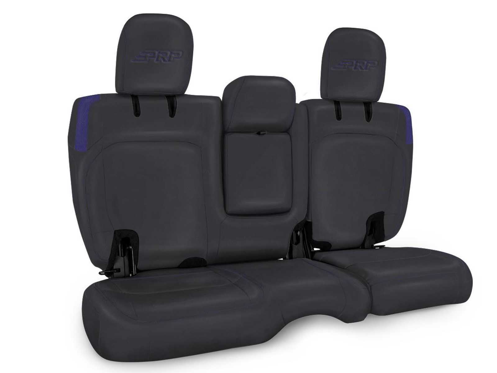 PRP Seats B044-08 Rear Bench Cover for Jeep Wrangler JLU, 4 door with Armrest Black and Purple