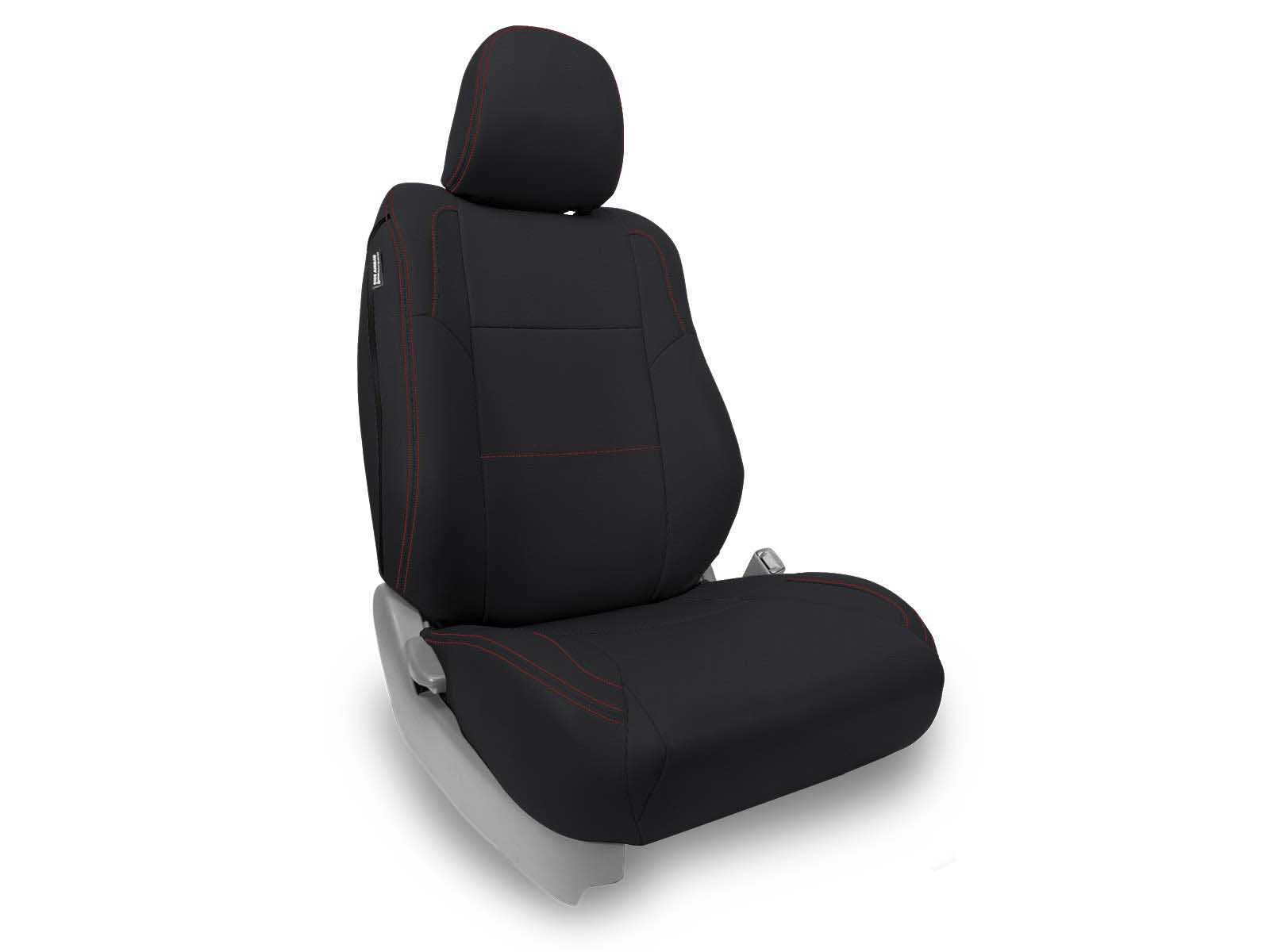 PRP Seats B049-01 Front Seat Covers for 12-15 Tacoma TRD and Sport Edition Pair Black W/Red Stitch