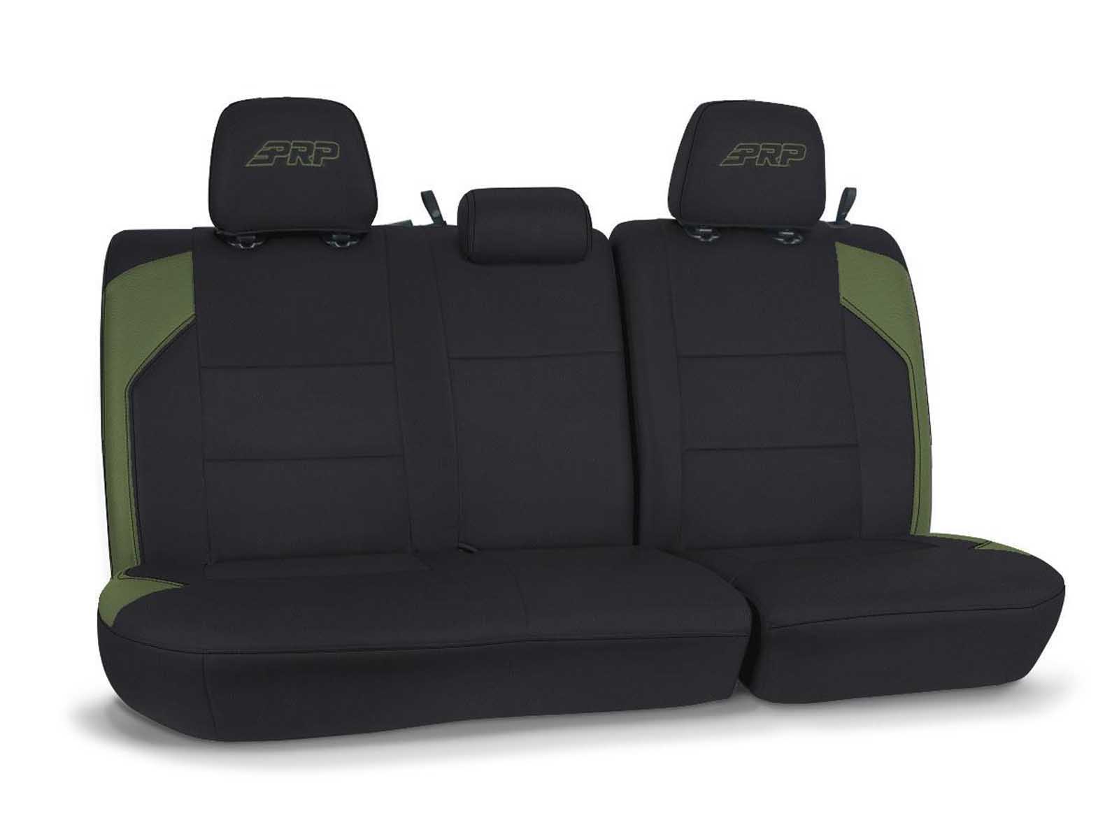 PRP Seats B054-04 Rear Bench Cover for 2016-2023 Toyota Tacoma Double Cab Black and Olive Green