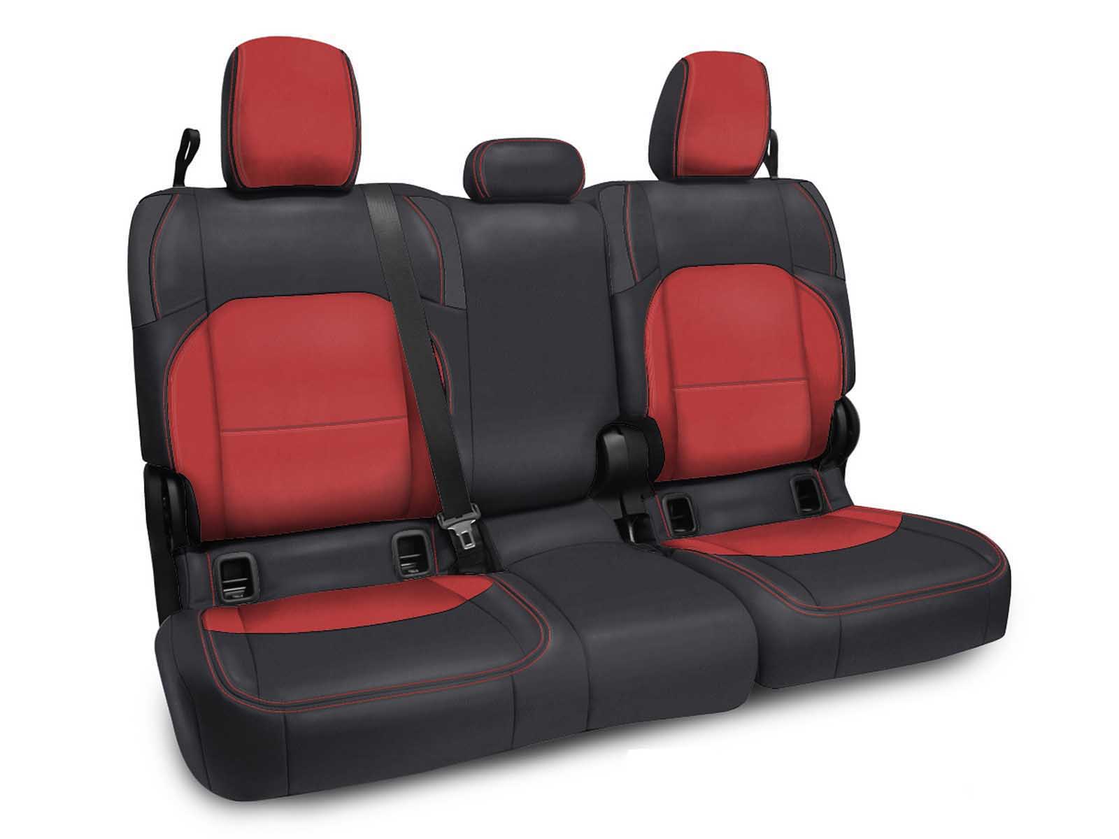 PRP Seats B055-05 Rear Bench Cover for Jeep Gladiator JT, with no Armrest Black and red