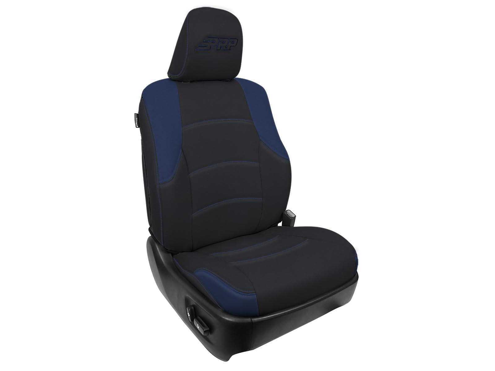 PRP Seats B066-06 Front Seat Covers for 2011-Up Toyota 4Runner Pair Black and Navy Blue