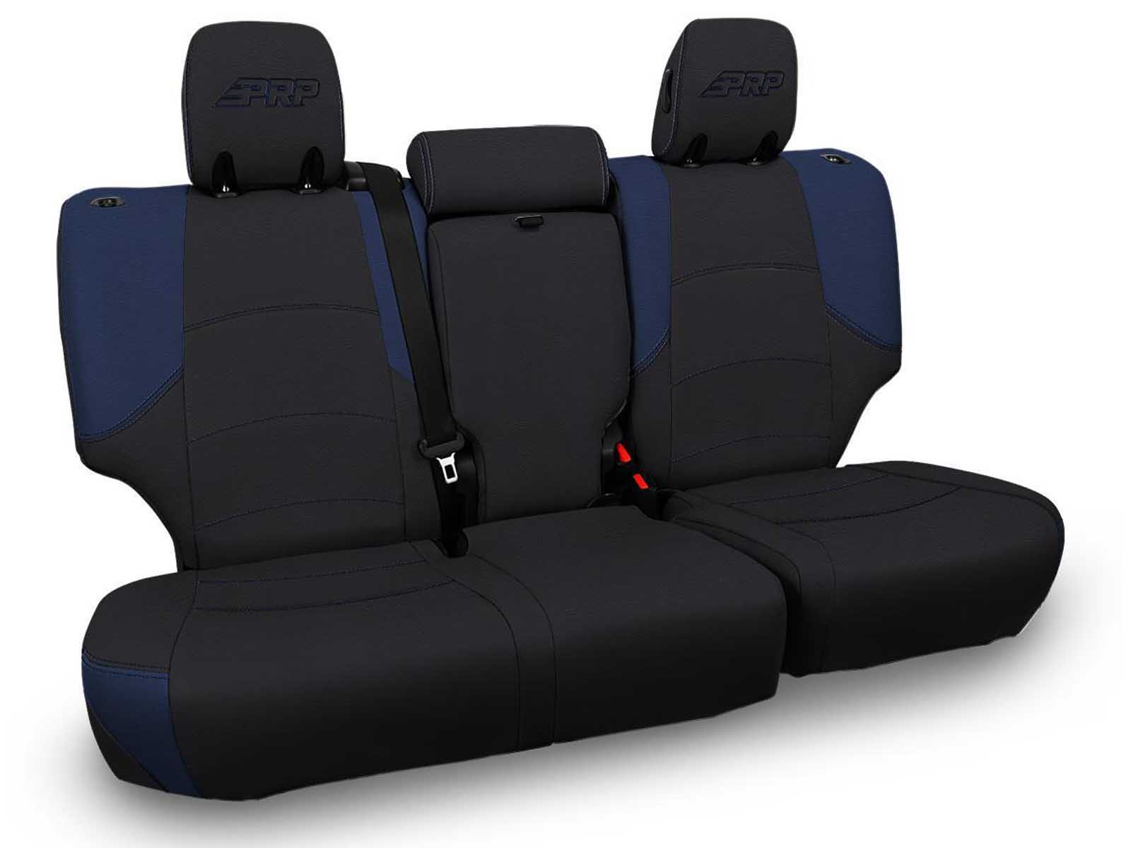 PRP Seats B067-06 Rear Bench Cover for 2011-2024 Toyota 4Runner 5-seat model Black and Navy Blue