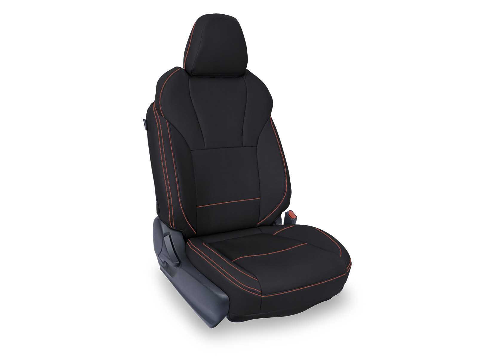 PRP Seats B082-04 Front Seat Covers for 2018-2023 Subaru Crosstrek Pair Black with Orange Stitch