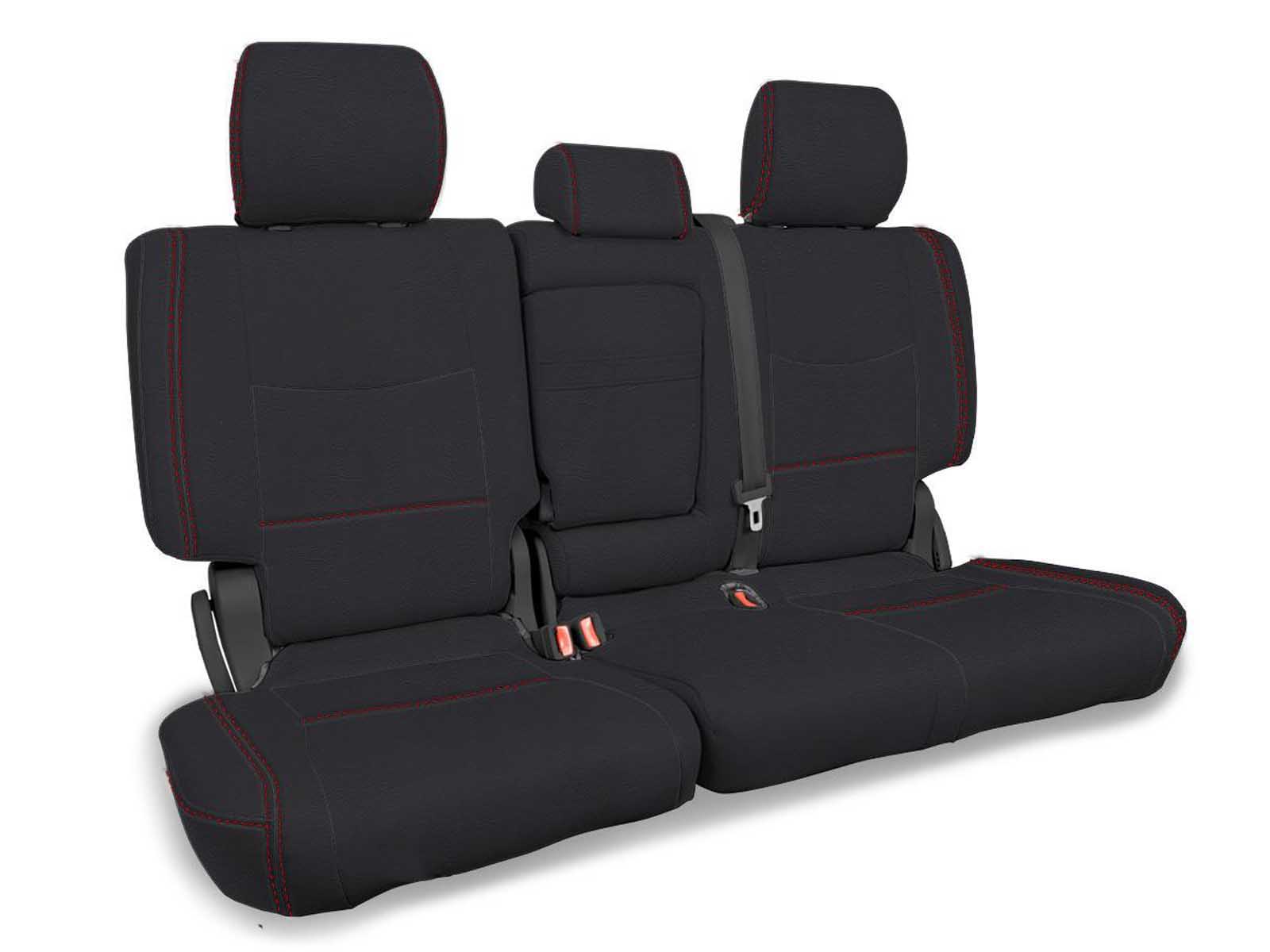PRP Seats B087-01 Rear Bench Cover for 2003-2009 Lexus GX470 - Black with Red Stitch
