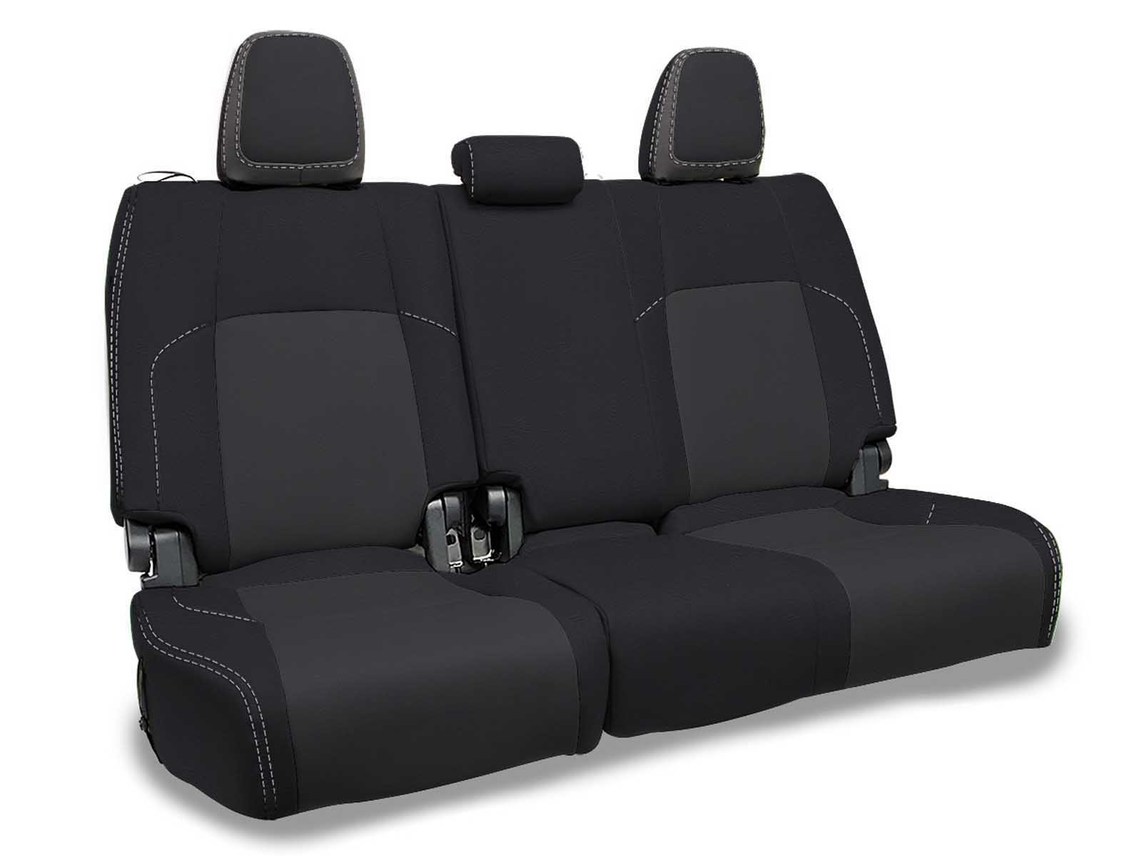 PRP Seats B089-03 Rear Bench Covers for 2024 Toyota Tacoma Black and Gray