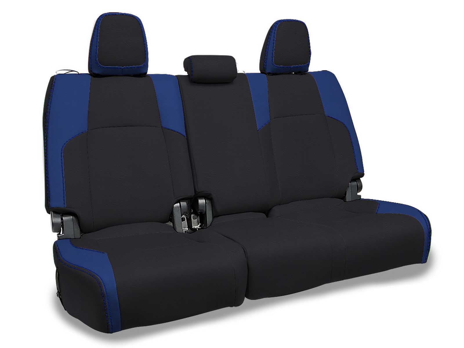 PRP Seats B089-06 Rear Bench Covers for 2024 Toyota Tacoma Black and Blue