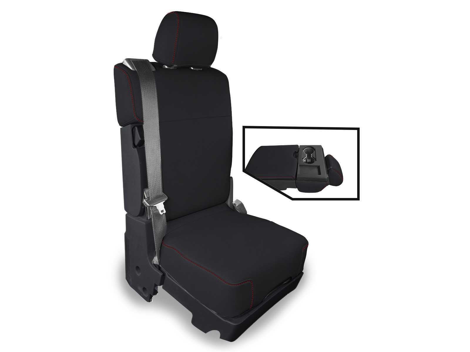 PRP Seats B098-01 Center Jump Seat Cover w/ Upper Storage Console 2015+ F150, 2017+ Super Duty, Red