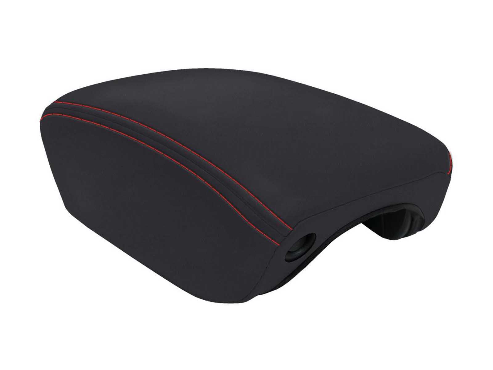 PRP Seats B103-01 Center Console Cover for 2018+ Wrangler JL and Gladiator JT Black W/Red Stitch