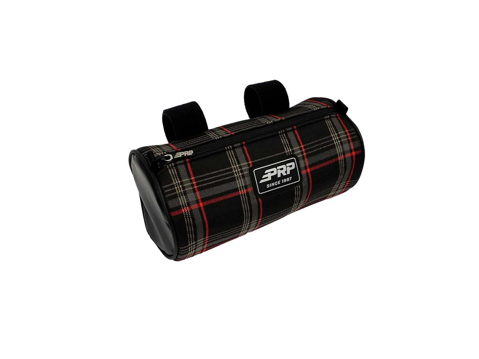 PRP Seats E13-317 Buggy Bag 7 inch Round 13 Inch long Vinyl Coated Nylon Black and Red Plaid