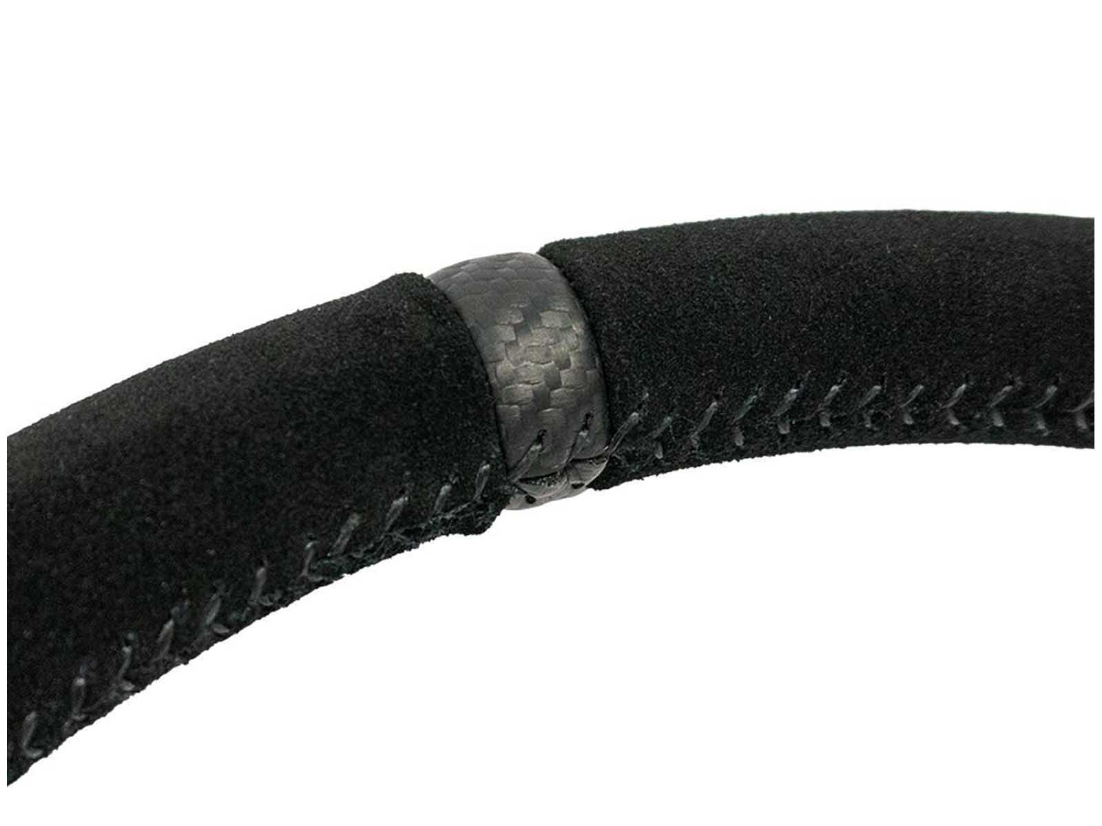 PRP Seats G160-H Heated Flat Suede Steering Wheel, Black