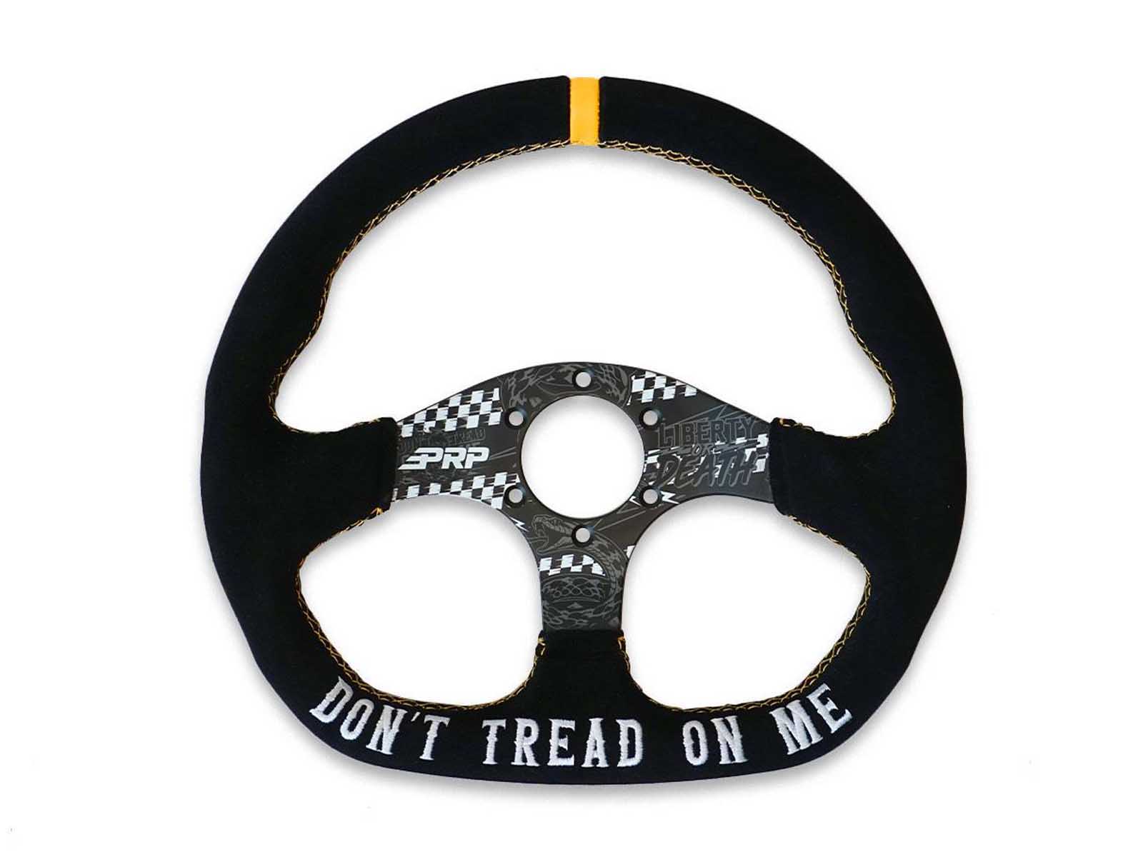 PRP Seats G248-TR Don't Tread on Me Comp-R Suede Steering Wheel 13 Inch Diameter D-Shaped