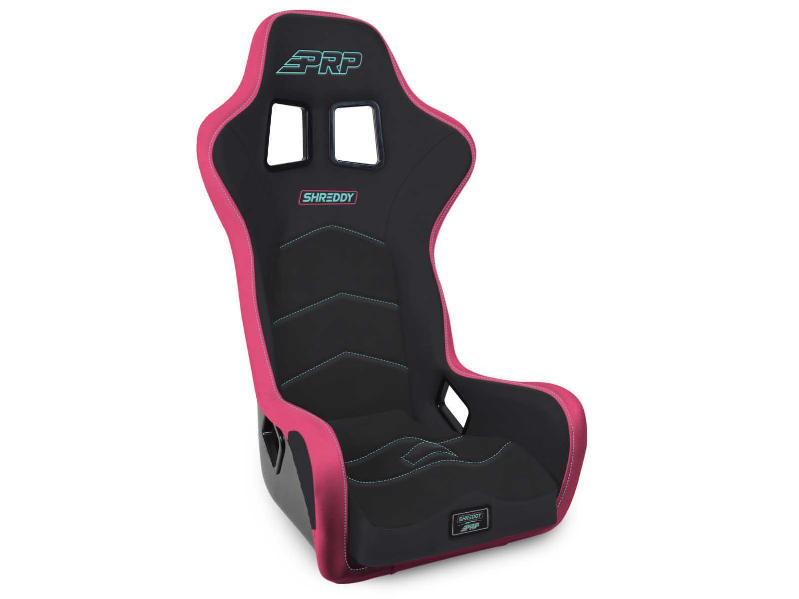 PRP Seats SHRDYA3902-08 Shreddy Edition Alpha Composite Seat Extra Wide Black Pink and Teal