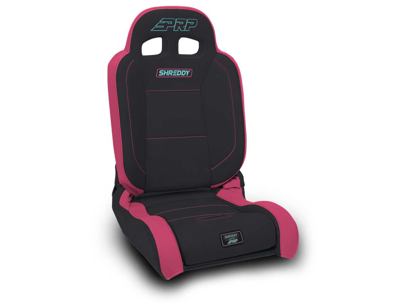 PRP Seats SHRDYA8701045-08 Shreddy EnduroDaily Reclining Suspension Seat Black Pink & Teal Passenger