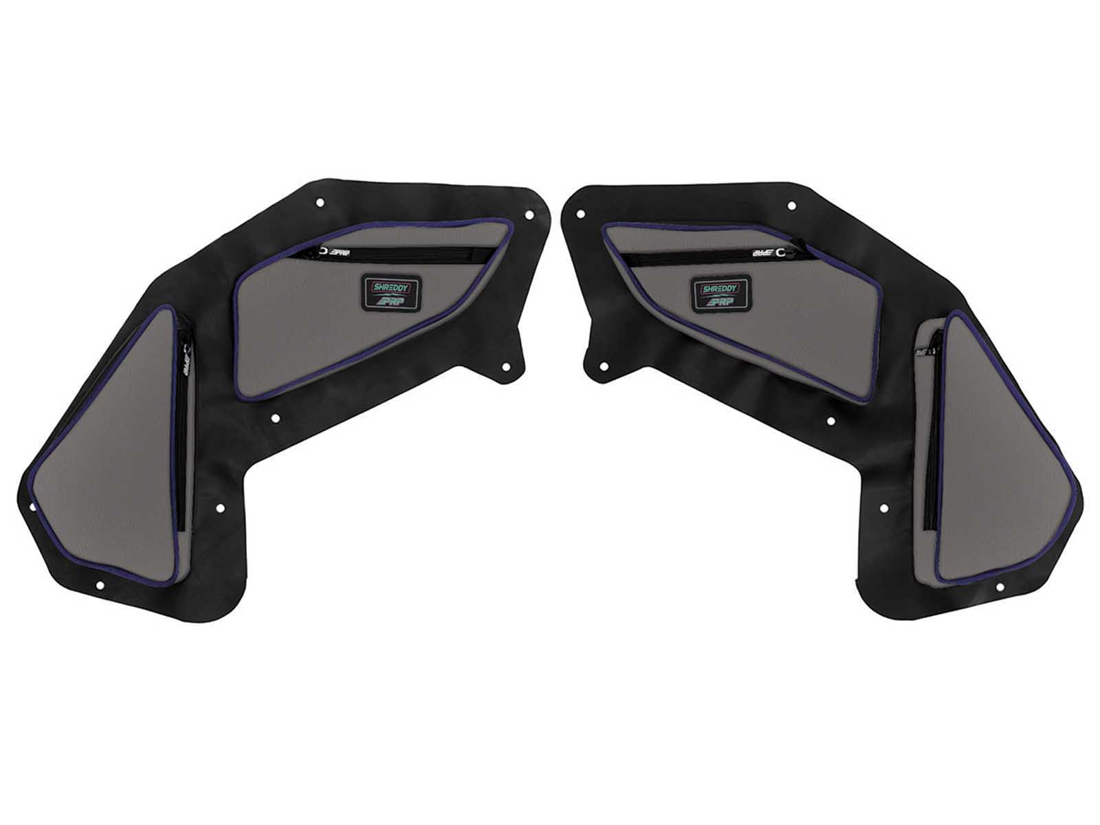 PRP Seats SHRDYE96-M PRP Shreddy Rear Door Bags for Polaris Pair Gray and Purple