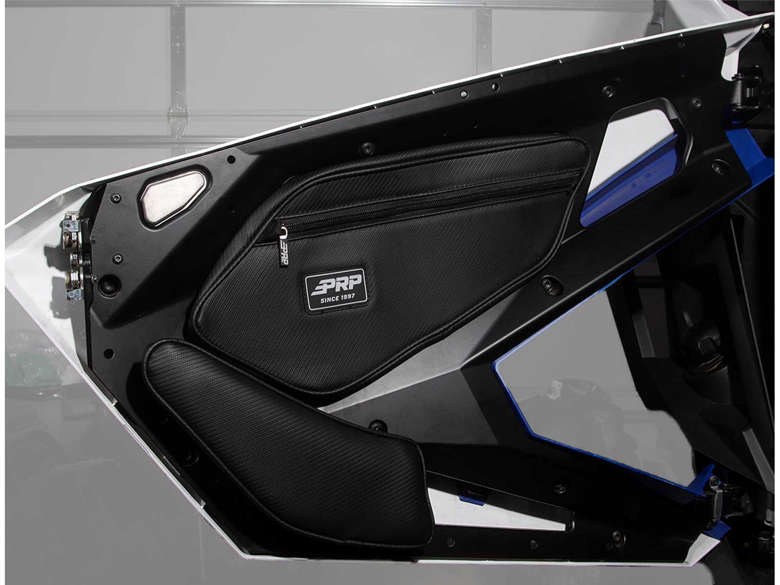 PRP Seats SHRDYE97-R PRP Shreddy Front Door Bags with Knee Pad for Polaris, Pair Black and Pink