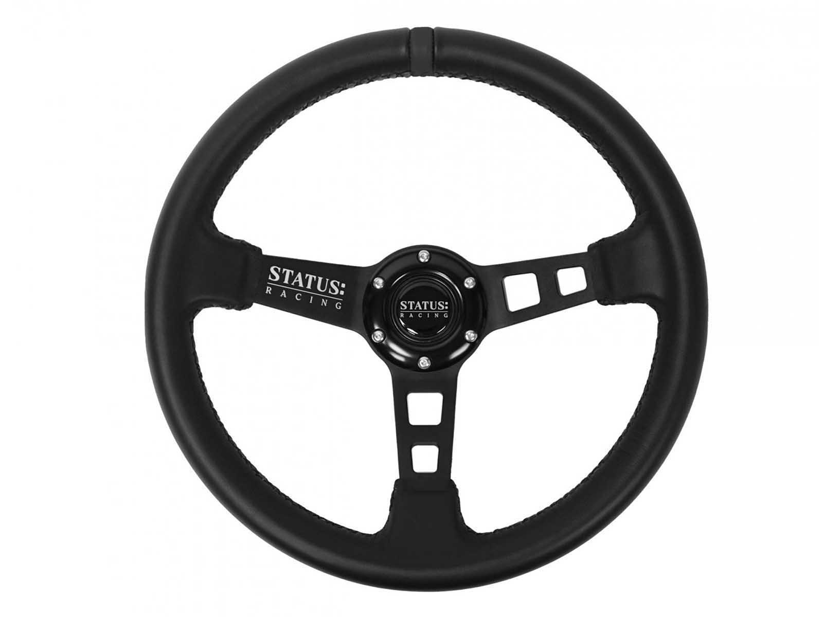 PRP Seats SRG130 Deep Dish Leather Steering Wheel 13 Inch Diameter Black