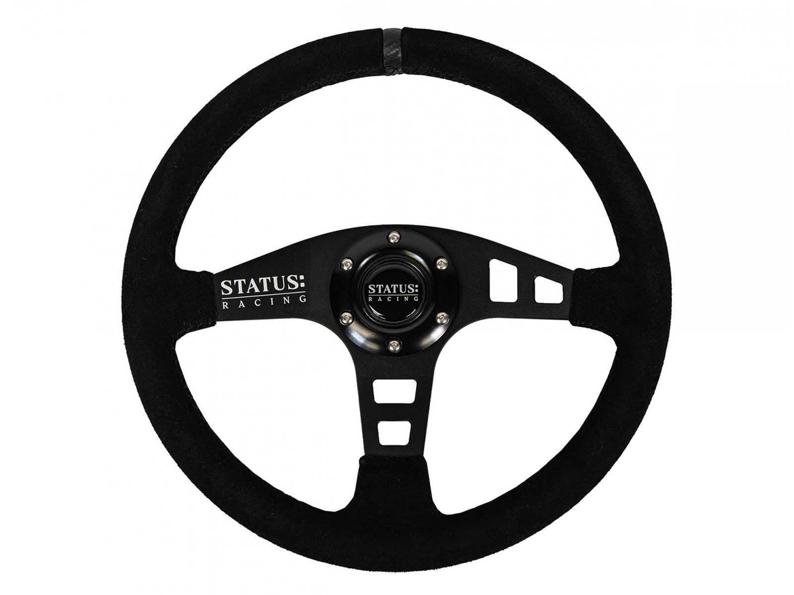 PRP Seats SRG150 Flat Suede Steering Wheel 13 Inch Diameter Black